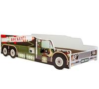 Kobi Lit Simple Enfant Militaire 140 avec Matelas