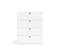 KOBI LOKA Meuble à Chaussures avec 4 Portes battantes - Un Meuble Moderne pour l'entrée, Le Couloir ou Le Dressing, 4 Niveaux de Rangement, Design spacieux et Compact