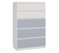 KOBI MALWA M5 ARTESO Coffre, Coffre Moderne à 5 tiroirs, Dimensions 70x40x109.5 cm - pour Chambres d'enfants et d'adolescents, sans poignée, série MALWA