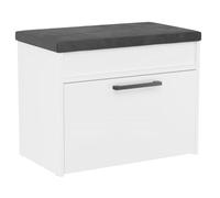 KOBI Meuble à Chaussures Parma Mini avec siège et Rangement - Meuble d'entrée Moderne 75x35x45 cm