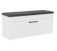 KOBI Parma Meuble à Chaussures avec siège et Rangement - Meuble d'entrée Moderne 100x35x49 cm