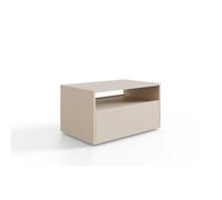 KOBI Table Basse Lino Cachemire sur roulettes avec tiroir - Une Table Basse Moderne pour Le Salon (Cachemire)