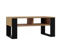 KOBI Table Basse | pour Salon, Salle à Manger | Table Basse Style loft (chêne Artisanal - Noir)