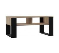 KOBI Table Basse | pour Salon, Salle à Manger | Table Basse Style loft (Sonoma Oak - Noir)