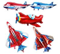 KOBOKO Ballons décoratifs en forme d'avion - Ballons gonflables à l'hélium - Décoration d'anniversaire pour garçon - Avion - Jouet - Ballon gonflable - Décoration d'anniversaire d'enfant