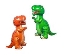 KOBOKO Lot de 2 ballons d'anniversaire en forme de dinosaure - Taille XXL - Décoration d'anniversaire - Ballons en aluminium - Décoration d'anniversaire - Ballons dinosaures pour enfants et adultes