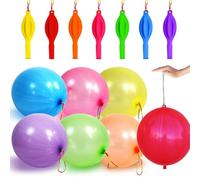 Koboko Lot de 20 grands ballons multicolores, taille XXL, 45 cm, perforés, avec bande élastique, ballons géants punch robustes, pour décoration d'anniversaire, jubilé, accessoires de fête