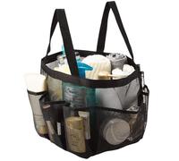 KOBONA Sac de Caddie de Douche en Maille Portable Multi-pochets de Douche Totebag Sac Organisateur de Douche capacité avec poignée pour Les éléments Essentiels de la Toilette