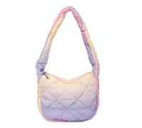 KOBONA Sac de transport matelassé avec fermeture fourre-tout à fermeture éclair pour les filles (violet)