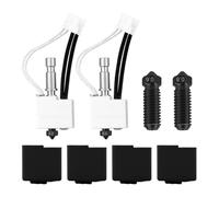 Kobra S1C Kit extrudeuse Hotend assemblé, 2 pièces 0,2 mm/0,4 mm Kobra S1 Combo Hot End avec 2 buses de rechange en acier trempé de 0,6 mm/0,8 mm et 4 couvercles, pour imprimante 3D Kobra S1/S1 Combo