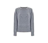 Kocca - A25PMA7272ABUN0000 T-shirt avec strass pour femme, motif Melange, col rond, manches longues, manches longues, gris, XS