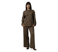 Kocca, Femme, Blouses et Chemises, Brun, Taille: 36 FR Chemise à Manches Longues Style Armée Élégante