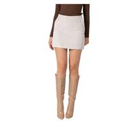 Kocca - Mini-jupe courte légèrement côtelée - Femme - Jupes - Beige - Taille: 34 FR