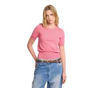 Kocca - T-shirt avec coupe pour femme, couleur unie, col rond, modèle P26PMA8251ABUN000, fuchsia, L