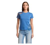 Kocca - T-shirt avec Inserts en Dentelle - Femme - Tops - Bleu - Taille: 40 FR
