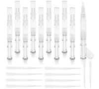 Koceci Lot de 10 stylos à huile à ongles rechargeables transparents de 3 ml, pinceau à huile pour cuticules pour ongles, stylo à huile vide avec pointe pinceau, récipient d'huile pour cuticules (10)