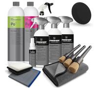 Koch Chemie Kit de Nettoyage d'intérieur de Voiture avec nettoyant pour habitacle de Voiture Refresh Cockpit Care, Fresh Up, Speed Glass Cleaner, Pinceau intérieur, Chiffon Sec