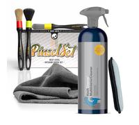 Koch Chemie Multi Interior Cleaner Kit de nettoyage pour intérieur de voiture 750 ml + 3 pinceaux de détail + chiffon en microfibre + tampon en microfibre | Nettoyage efficace des tissus d'ameublement