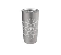 Koch Flocon de neige Fractale Géométrie Rétro Formes Mania Gobelet isotherme en acier inoxydable double paroi