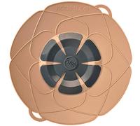 Kochblume Couvercle anti-débordement, 100 % silicone alimentaire., taupe, Topfgröße 14-24cm (L)