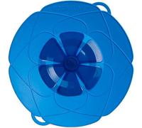 Kochblume Couvercle anti-débordement, Silicone, bleu, Topfgröße 14-20cm (M)