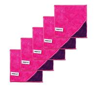 Kochblume Lot de 5 chiffons de nettoyage en microfibre 18 x 18 cm (rose/violet)