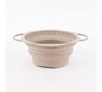 Kochblume Tamis pliable M | Silicone de qualité supérieure | Résistant à la chaleur | Passe au lave-vaisselle | Peu encombrant | Couleur : taupe