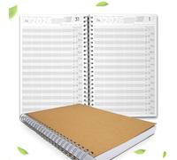 KOCHDIALOG Carnet de rendez-vous 2026 - Format A4 - Pour salon de coiffure, cabinet de travail, 1 à 5 employés, 30 minutes, planificateur