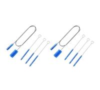 Kochenty Brosse en nylon élastique à double tête de 5 pieds de long 3 brosses à paille pour tuyau d'aquarium/aquarium/lavabo