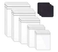 Kochenty Lot de 160 sachets à bijoux en PVC avec fermeture automatique, 5 tailles, sacs en plastique avec fermeture éclair, sacs de rangement transparents avec 30 languettes anti-ternissement et