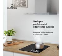 Kochheld table de cuisson à induction | Élégante & puissante | 3 zones de cuisson | 5700 W | 45 cm