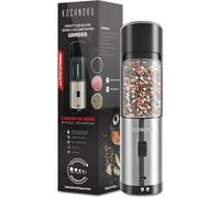 Kochnors Moulin à poivre électrique rechargeable par USB avec 6 niveaux de rugosité réglables, moulin à sel et poivre à une main pour cuisine, restaurant et barbecue