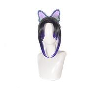 Kochou Shinobu Short Wig Kimetsu No Yaiba Cosplay Heat Resistant Synthetic Hair Wigs Pelucas