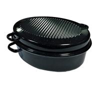 Kochstar K32711042 - Cocotte Roaster Daubière multi-cuiseur ovale - noir tacheté blanc, Acier émaillé, 42 cm