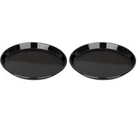 Kochstar K70011232 Plat à Tarte Email 32 cm, Noir (Lot de 2)