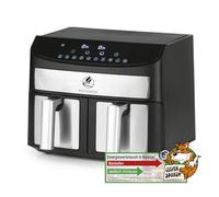 KOCHWERK Friteuse à air chaud à double chambre 7 l | Airfryer numérique en acier inoxydable avec écran tactile & 10 programmes | Friture des aliments sans huile - faible en gras | Fonction Smart Cook