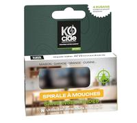KOCIDE - Rubans collants anti-mouches - 4 spirales attrape-mouches | Colle extra puissante pour une capture efficace des mouches - installation simple pour un usage intérieur