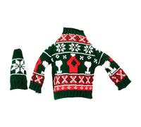 KOCKSHION 1 Ensemble Housse de Bouteille de Vin Tricot Mini Décorative pour Noël de Vêtement Maille pour Bouteille de Vin Accessoire de Décoration de Fête Couleur Verte