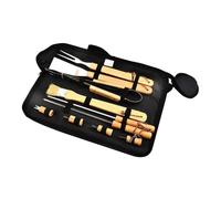 KOCKSHION 1 Ensemble Set Ustensiles de Grillade Portable Inoxydable Ensemble de Outils de Barbecue pour Camping Air