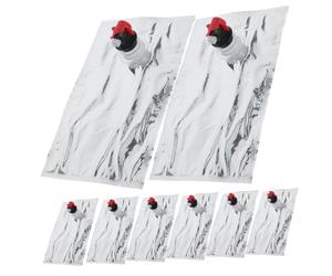 KOCKSHION 10 Paquet Recharge Pochette à Vin Réutilisables 1l avec Bec Verseur Argenté pour Maison et Activités Extérieures, Matériau NY Vmpet PE Pratique et Solide