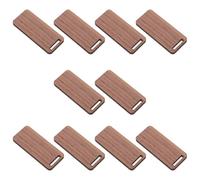 KOCKSHION 10 Plaques D'identification pour Animaux en Bois Naturel, Non Finies, Suspendues, Forme Rectangulaire à Coins Arrondis, pour Colliers de Chats et Petits Chiens