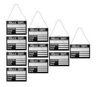 KOCKSHION 10 Plaques Nominatives 11,4 X 7,9 Cm Prisonnier en Papier Noir Réutilisables Cordon pour Accessoires Photo Fête Cosplay 10 Pièces