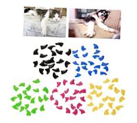 KOCKSHION 100 pièces Couvre Griffes Chat et Chien S Couleur Protection Ongles Animaux de Compagnie Plastique Sécurisé Design Précis et Confortable