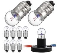 KOCKSHION 10pièces Ampoules Petites Vis pour Expériences Physiques Scolaires Lampes Électriques pour Circuits Stem et Laboratoires