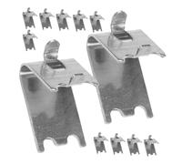 KOCKSHION 12 pièces Clips Métal pour Étagère Réfrigérateur Support Suspendu Acier Inoxydable pour Organisation Frigo et Congélateur Facile à Installer