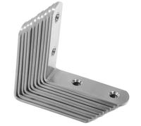KOCKSHION 12 Pièces Équerre d'angle en Acier Inoxydable 304 Robuste, Support D'étagère L 90 Degrés, Fixation Solide pour Meubles et Étagères Murales