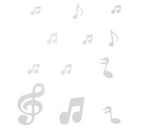 KOCKSHION 12 Pièces Mirror Music Notes Wall Decals Set Acrylic Music Wall Decor Stickers For Classroom And Nursery Easy Peel And Stick