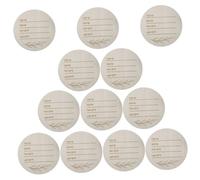 KOCKSHION 12pièces Plaque De Naissance Bois Pour Garçon Fille Signe Annonce De Naissance Né Accessoire Photo Écriture Personnalisée Décoration Ronde Bois Naturel