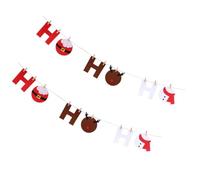 KOCKSHION 2 Pièces Bannière de Noël Créative en Non-tissé, Décoration Festive Facile à Suspendre pour Fête de Noël Fort Effet Décoratif