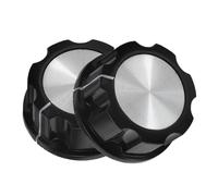 KOCKSHION 2 Pièces Bouton d'interrupteur de four boutons de la mijoteuse Remplacement du bouton de la minuterie fournitures de friteuse à air boutons de commande, cadrans Plastique Noir